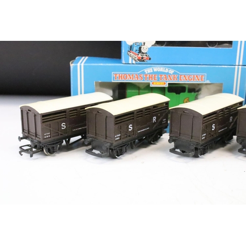 138 - Boxed Hornby Thomas The Tank Engine R350 Percy locomotive plus 2 x Thomas items of rolling stock (R1... 