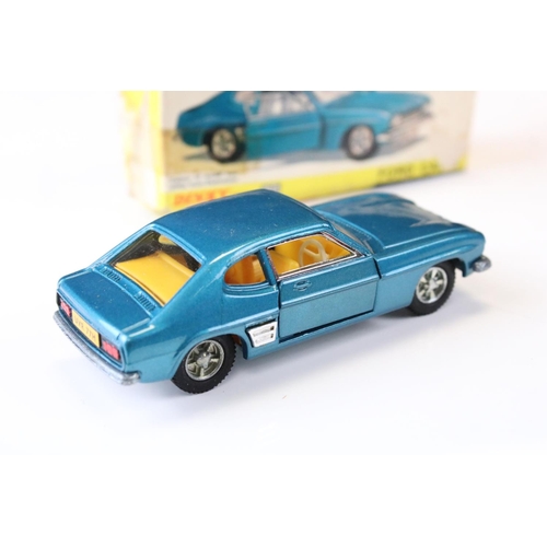 1398 - Four boxed Dinky diecast models to include 136 Vauxhall Viva in metallic blue, 165 Ford Capri with S... 