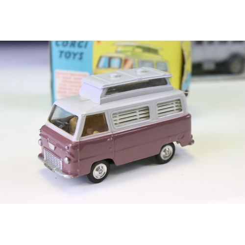 1399 - Two boxed Corgi diecast models to include 430 Ford Thames Airborne Caravan in two tone maroon and pa... 