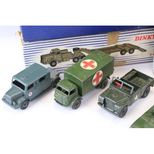 1400 - Three boxed Dinky Supertoys military diecast models to include Missile Erector Vehicle with Corporal... 