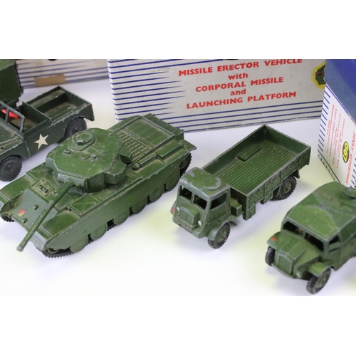 1400 - Three boxed Dinky Supertoys military diecast models to include Missile Erector Vehicle with Corporal... 