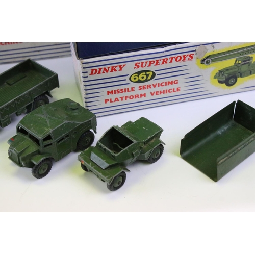 1400 - Three boxed Dinky Supertoys military diecast models to include Missile Erector Vehicle with Corporal... 