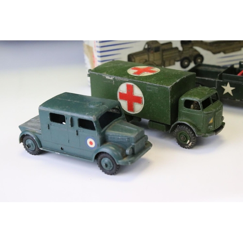 1400 - Three boxed Dinky Supertoys military diecast models to include Missile Erector Vehicle with Corporal... 