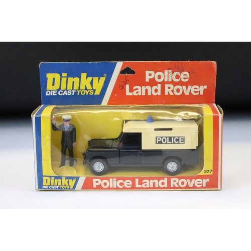 1403 - Three boxed Dinky diecast models to include 732 Bell Police Helicopter diecast model (diecast ex, di... 