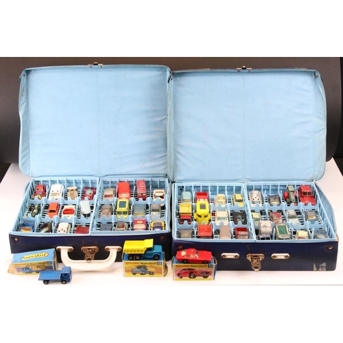 1404 - Two Matchbox Collector cases containing 48 x diecast models, mainly Matchbox featuring 3 x boxed exa... 