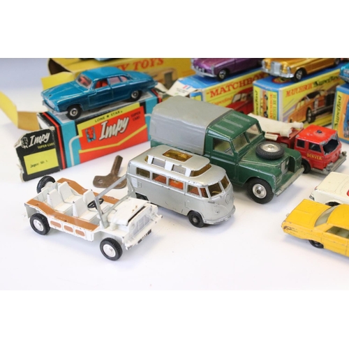 1405 - 14 Mid 20th C diecast models to include boxed Dinky 188 Four Birth Caravan in two tone cream/light b... 