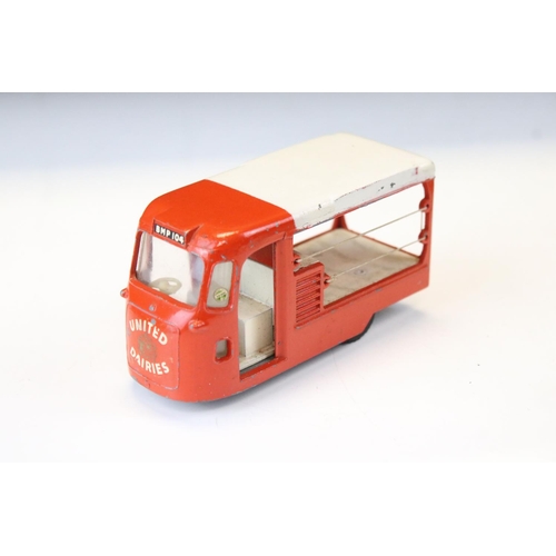 1406 - Eight original play worn Triang Spot On diecast models to include UD Milk Float, Bristol 406, Armstr... 