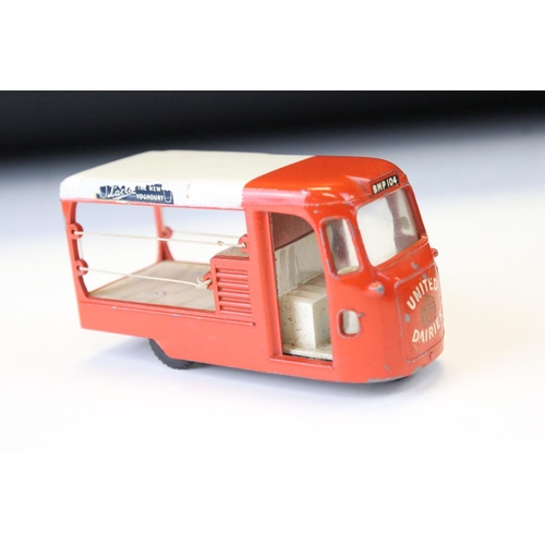 1406 - Eight original play worn Triang Spot On diecast models to include UD Milk Float, Bristol 406, Armstr... 