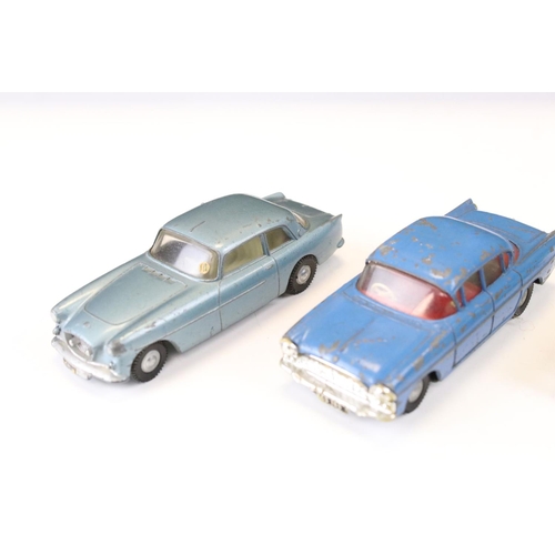 1406 - Eight original play worn Triang Spot On diecast models to include UD Milk Float, Bristol 406, Armstr... 