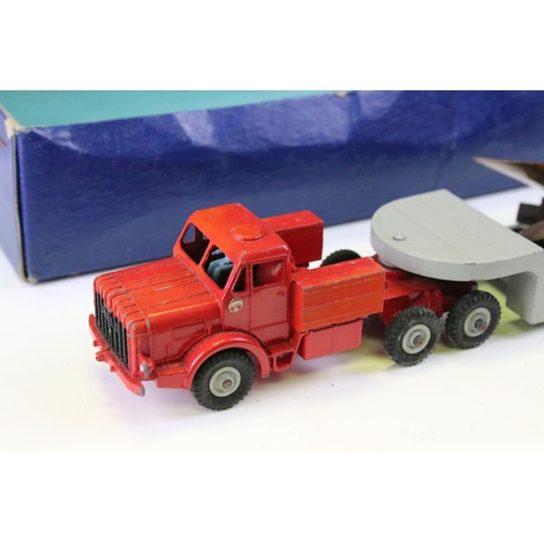 1407 - Five boxed Dinky Supertoys diecast models to include 986 Mighty Antar Low Loader with Propeller, 660... 