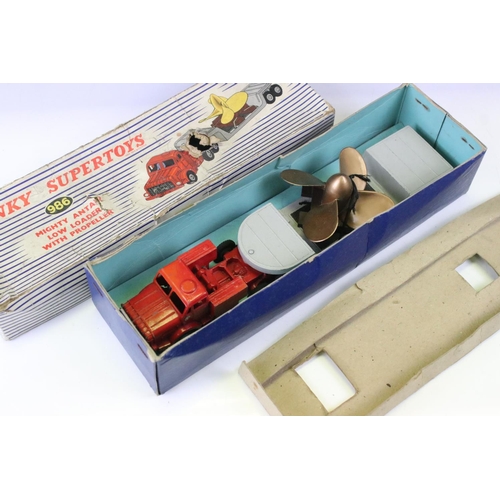 1407 - Five boxed Dinky Supertoys diecast models to include 986 Mighty Antar Low Loader with Propeller, 660... 