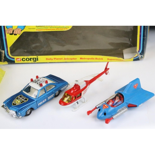 1475 - Boxed Corgi 21 Superman Gift Set Daily Planet Jetcopter, Metropolis Buick, Supermobile diecast model... 