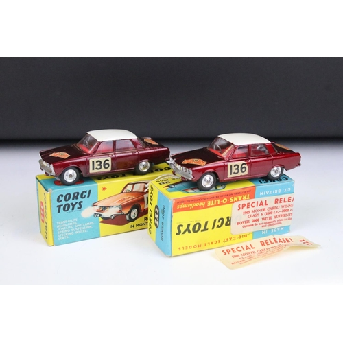 1487 - Two boxed Corgi diecast models to include 252 Rover 2000 Special Release 1965 Monte Carlo Winner Rov... 