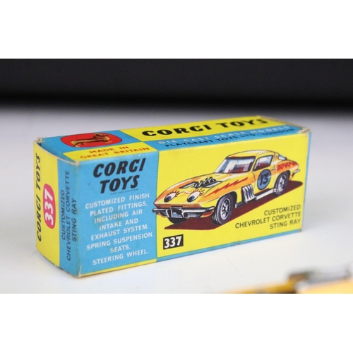 1488 - Two boxed Corgi diecast models to include 330 Porsche Carrera 6 in white with red, race number 30, a... 