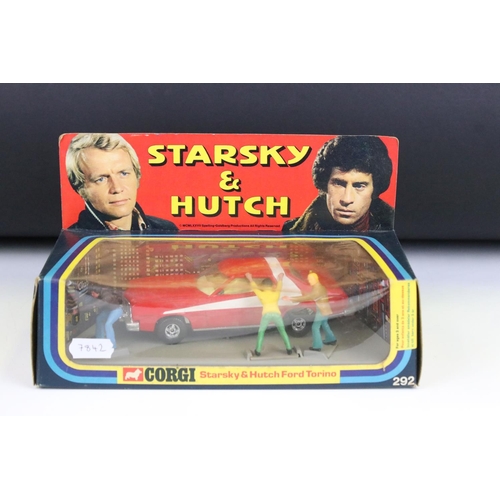 1490 - Boxed Corgi 292 Starsky & Hutch Ford Torino diecast model complete with figures, diecast ex, box vg ... 