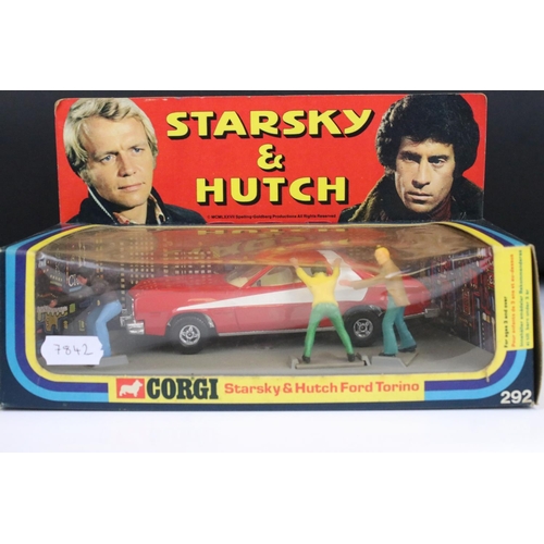 1490 - Boxed Corgi 292 Starsky & Hutch Ford Torino diecast model complete with figures, diecast ex, box vg ... 