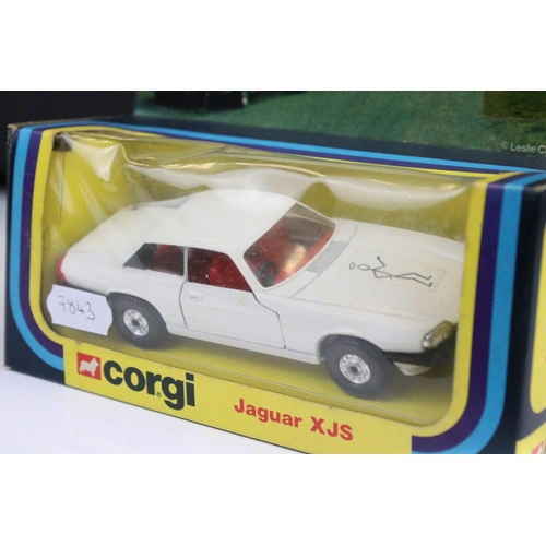 1491 - Boxed Corgi 320 The Saint Jaguar XJS diecast model, diecast ex with aerial, box with 2 x tape strips... 