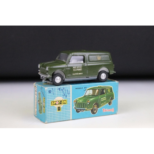 1492 - Boxed Triang Spot-On 210/2 'Post Office' Telephone Van, in green, with white interior. (Diecast vg o... 