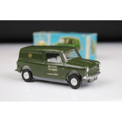 1492 - Boxed Triang Spot-On 210/2 'Post Office' Telephone Van, in green, with white interior. (Diecast vg o... 