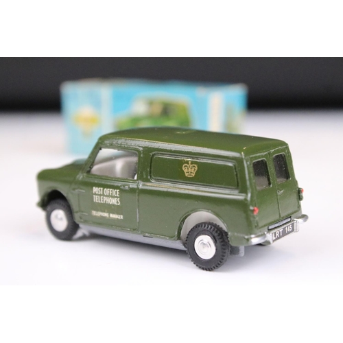 1492 - Boxed Triang Spot-On 210/2 'Post Office' Telephone Van, in green, with white interior. (Diecast vg o... 