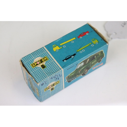 1492 - Boxed Triang Spot-On 210/2 'Post Office' Telephone Van, in green, with white interior. (Diecast vg o... 