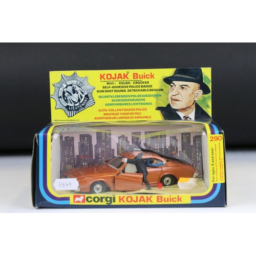 1493 - Boxed Corgi 290 Kojak Buick diecast model complete with figure and 