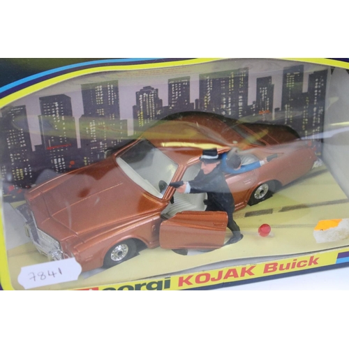 1493 - Boxed Corgi 290 Kojak Buick diecast model complete with figure and 