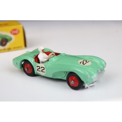 1495 - Three boxed Dinky diecast models to include 107 Sunbeam Alpine Sports in pale blue, 110 Aston Martin... 