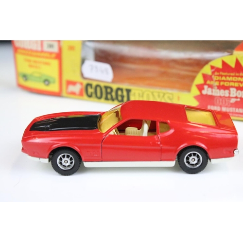 1496 - Boxed Corgi Whizzwheels 391 Ford Mustang Mach 1 diecast model from James Bond 007 Diamonds Are Forev... 