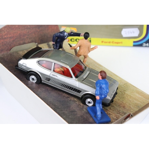 1497 - Boxed Corgi 342 The Professionals Ford Capri diecast model complete with figures, diecast ex, box vg