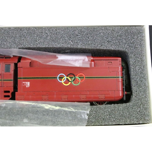 15 - Boxed Liliput HO gauge I05 01 DRG red Berlin Olympics red streamline locomotive with Olympic rings t... 