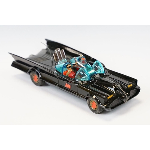 1529 - Boxed Corgi 267 Batmobile diecast model with Batman & Robin figures, with secret instructions bad, i... 