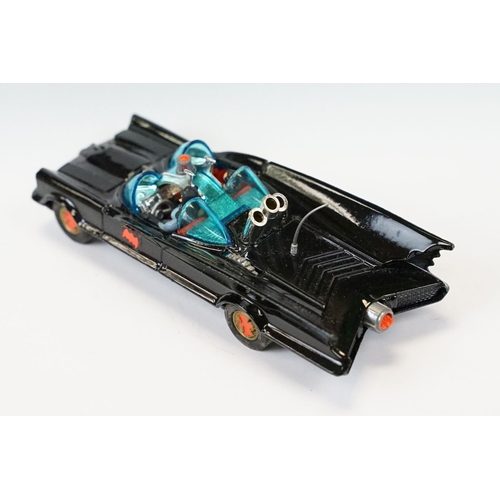 1529 - Boxed Corgi 267 Batmobile diecast model with Batman & Robin figures, with secret instructions bad, i... 