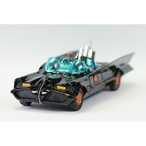 1529 - Boxed Corgi 267 Batmobile diecast model with Batman & Robin figures, with secret instructions bad, i... 