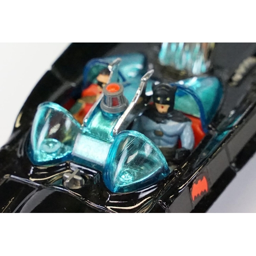 1529 - Boxed Corgi 267 Batmobile diecast model with Batman & Robin figures, with secret instructions bad, i... 