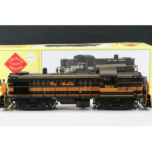 166 - Boxed #1 Gauge 1:29 Aristo Craft Trains ART22205C Alco RS 3 Diesel Locomotive D&RGW / Rio Grande