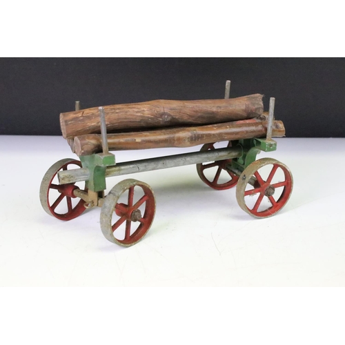 182 - Steam Engine - Boxed Mamod Steam Tractor (worn, box tatty), Mamod boxed open wagon OW.1 (cart missin... 