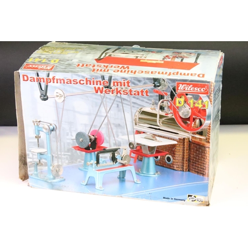 183 - Boxed Wilesco Steam Engine with work station ' Dampfmaschine mit Werkstatt D 141'. Part of station s... 