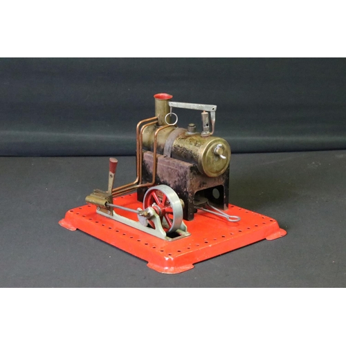 194 - Quantity of steam engines and accessories to include Wilesco plant, boxed Mamod SE2 etc, rusting and... 