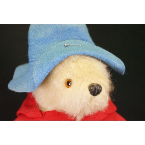 233 - Original Gabrielle Designs Paddington Bear teddy with blue light blue hat, red coat and dark blue bo... 