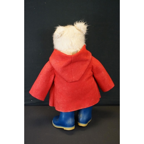 233 - Original Gabrielle Designs Paddington Bear teddy with blue light blue hat, red coat and dark blue bo... 