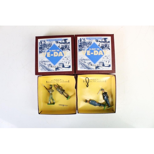 302 - Nine boxed Britains military metal figure sets to include 6 x D-Day To VE-Day (2 x 8858 The Air Forc... 