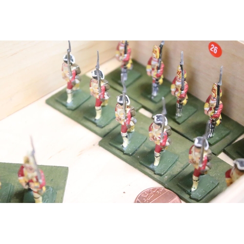 305 - Collection of contemporary painted & part-painted metal soldier figures of the Napoleonic era, featu... 