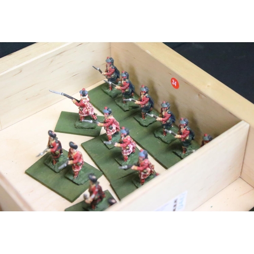 305 - Collection of contemporary painted & part-painted metal soldier figures of the Napoleonic era, featu... 