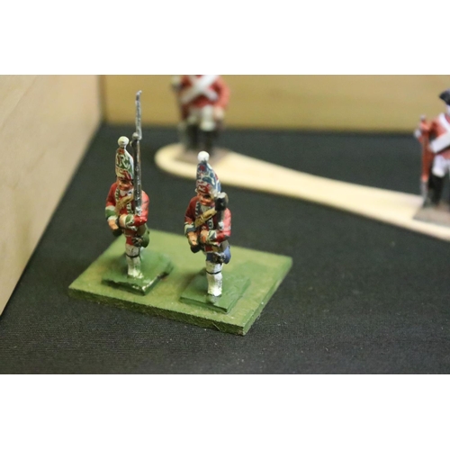 305 - Collection of contemporary painted & part-painted metal soldier figures of the Napoleonic era, featu... 