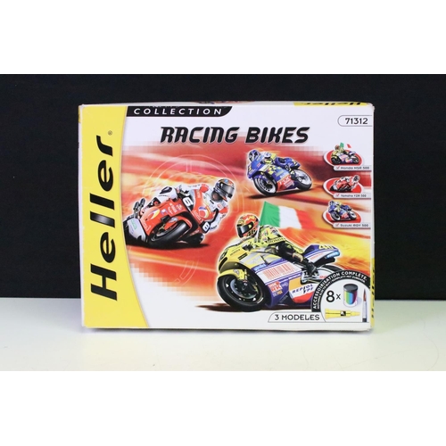 331 - Two boxed & unbuilt plastic model kits to include Heller 71312 Racing Bikes & Tamiya 1/20 Tyrrell P3... 