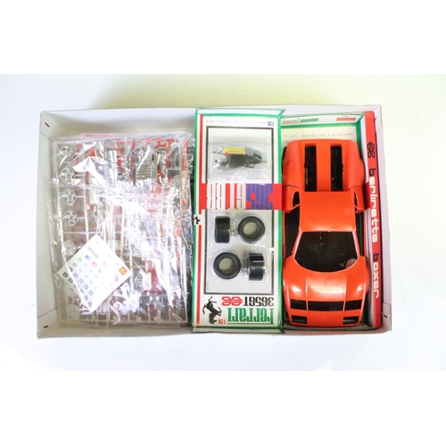 334 - Four boxed ARII 1/20 plastic model car kits to include AR63A Countach Lamborghini LP500S, AR63B Ferr... 