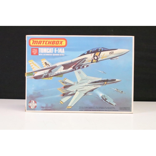 336 - Nine boxed & carded unbuilt & complete 1/72 plastic model kits to include 3 x Matchbox (PK402, PK401... 