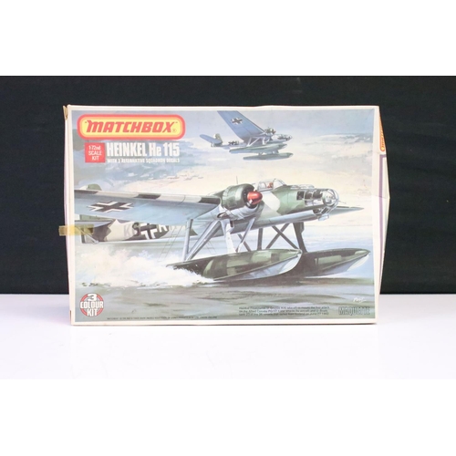 336 - Nine boxed & carded unbuilt & complete 1/72 plastic model kits to include 3 x Matchbox (PK402, PK401... 