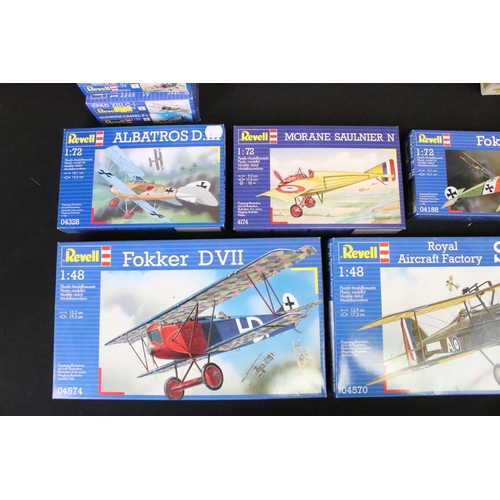 339 - 31 Boxed & unbuilt Revell plastic model plane kits, mostly 1/72 scale, to include H-75 Sopwith Tripl... 